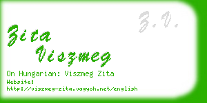 zita viszmeg business card